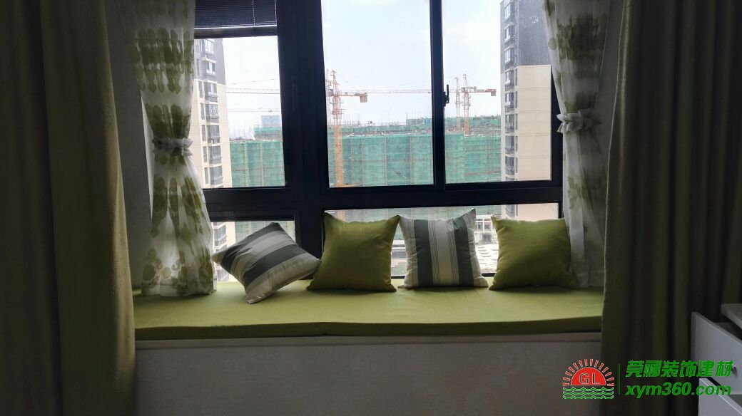 定制阳台飘窗垫，绿色时尚阳台薄垫